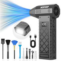 180000 RPM Electric Air Duster with Flashlight, Portable Cordless Leaf Blower Turbo Fan & High-Speed Blower, Multi-Use 10,000...