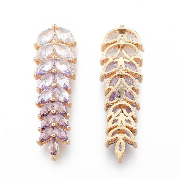 Brass Pave Cubic Zirconia Pendants