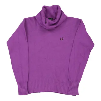 Fred Perry Rollneck - Medium Purple Wool Blend