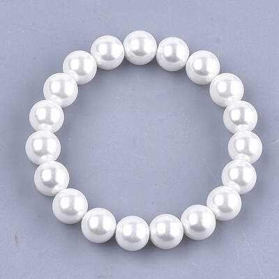 Shell Pearl Beaded Stretch Bracelets
