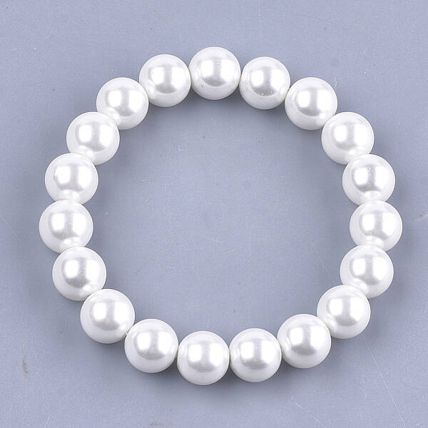 Shell Pearl Beaded Stretch Bracelets