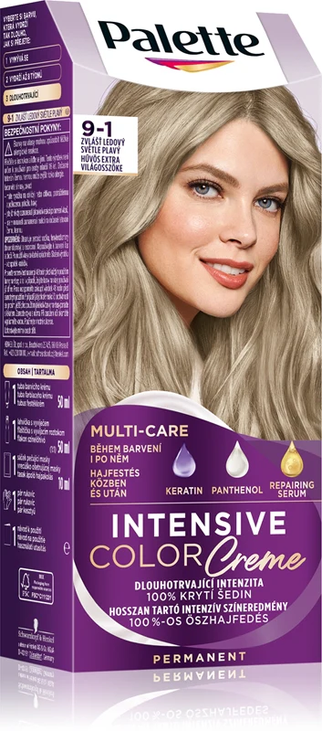 Schwarzkopf Palette Intensive Color Creme permanent hair dye color 9-1 Cool Extra Light Blonde