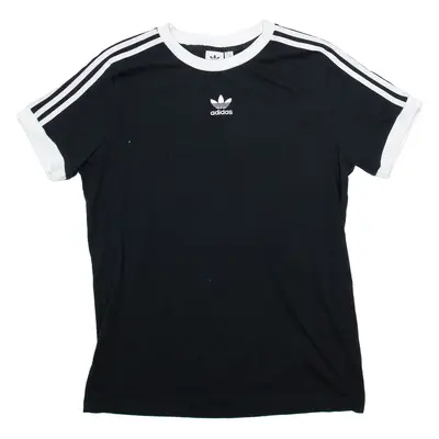 ADIDAS Womens T-Shirt Black UK 10
