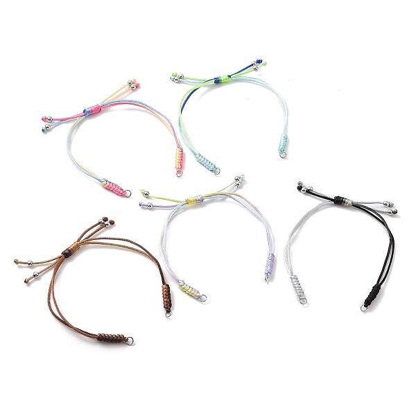 Adjustable Braided Nylon Thread Link Bracelet Makings
