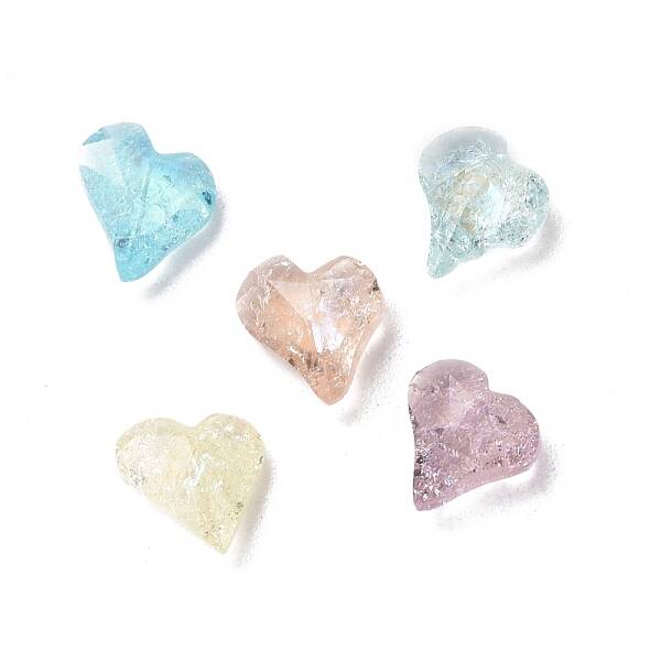 Crackle Moonlight Style Glass Rhinestone Cabochons