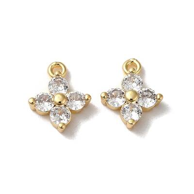 Brass with Glass Rhinestone Charms