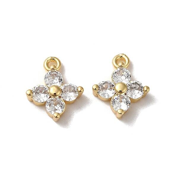 Brass with Glass Rhinestone Charms