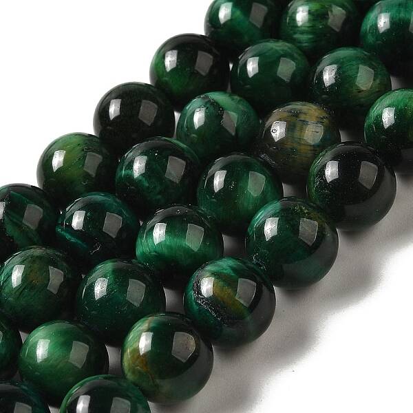 Dyed Natural Tiger Eye Beads Strands