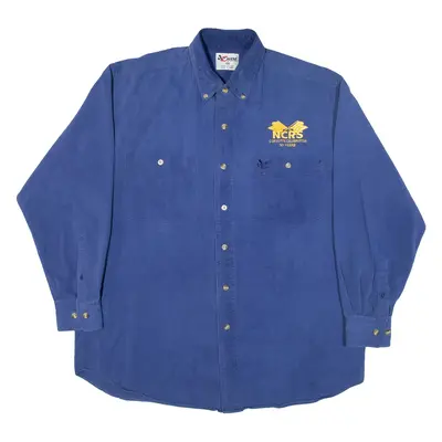 CHASE AUTHENTICS Mens Plain Shirt Blue Long Sleeve M