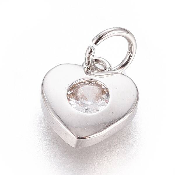Brass Micro Pave Cubic Zirconia Pendants