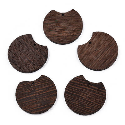 Natural Wenge Wood Pendants