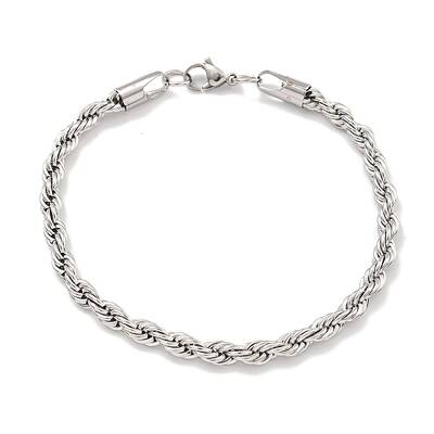 Tarnish Resistant 5MM 304 Stainless Steel Rope Chain Bracelets for Women