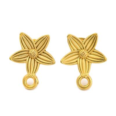 Ion Plating(IP) 304 Stainless Steel Studs Earring Findings