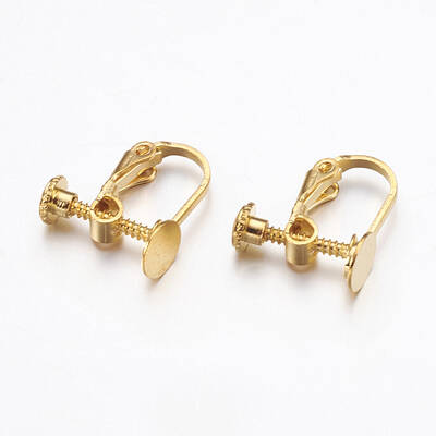Brass Clip-on Earring Settings