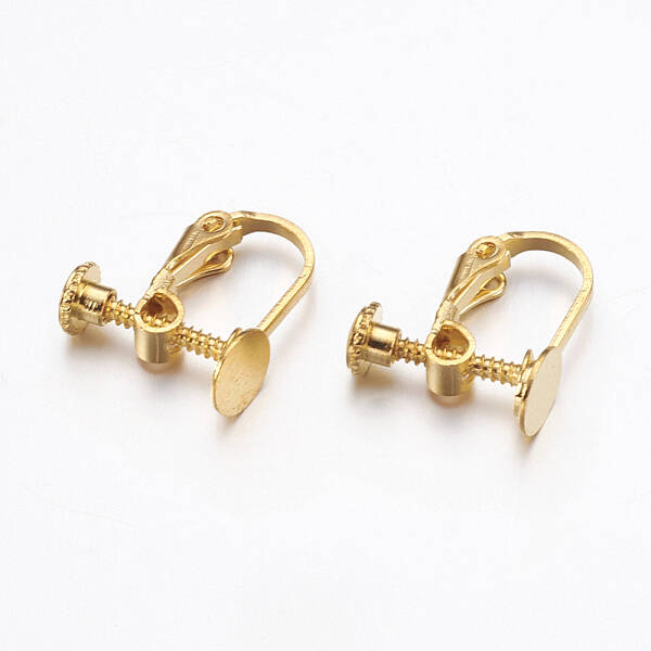 Brass Clip-on Earring Settings
