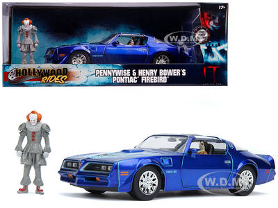 Henry Bowers Pontiac Firebird Trans Am Candy Blue with Pennywise Diecast Figurine \