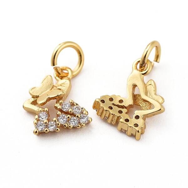 Brass Cubic Zirconia Charms