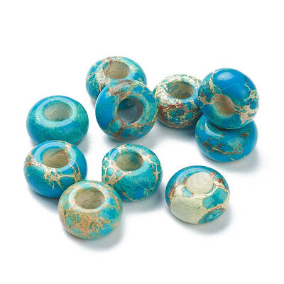Natural Imperial Jasper European Beads