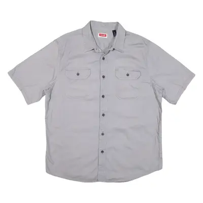 WRANGLER Mens Plain Shirt Grey L