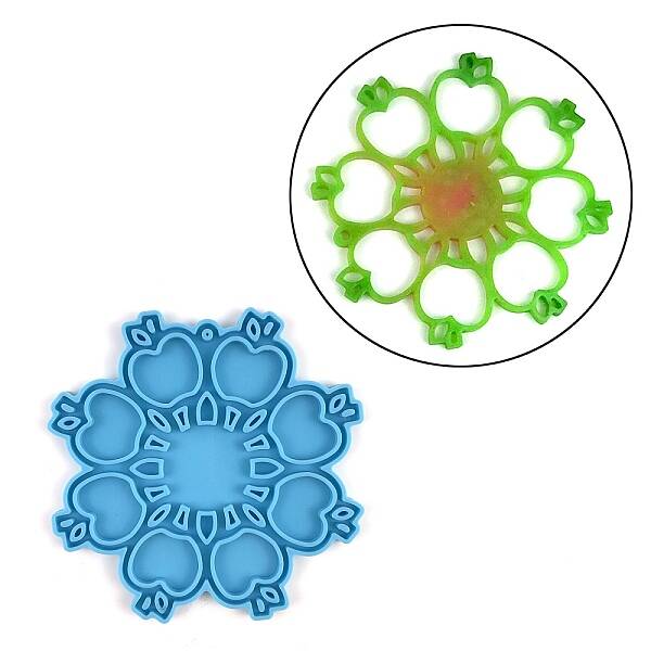 DIY Christmas Snowflake Pendant Food Grade Silicone Molds