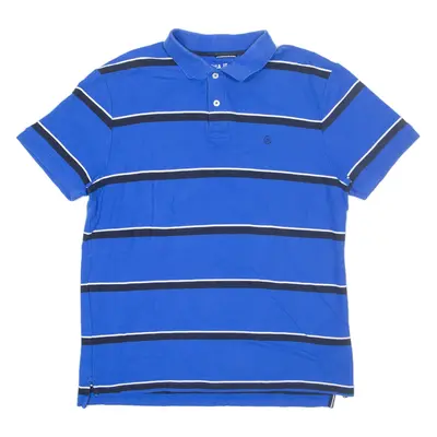 NAUTICA Mens Polo Shirt Blue Striped XL