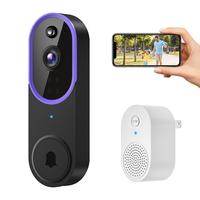 1080p Doorbell Camera Wireless, Indoor/Outdoor Surveillance Video Cam, Smart AI Human Detection, Live View, Included Chime Ri...