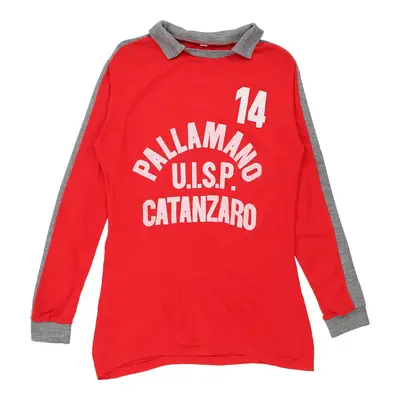 1980s Pallamano Catanzaro Unbranded Jersey - Large Red Cotton
