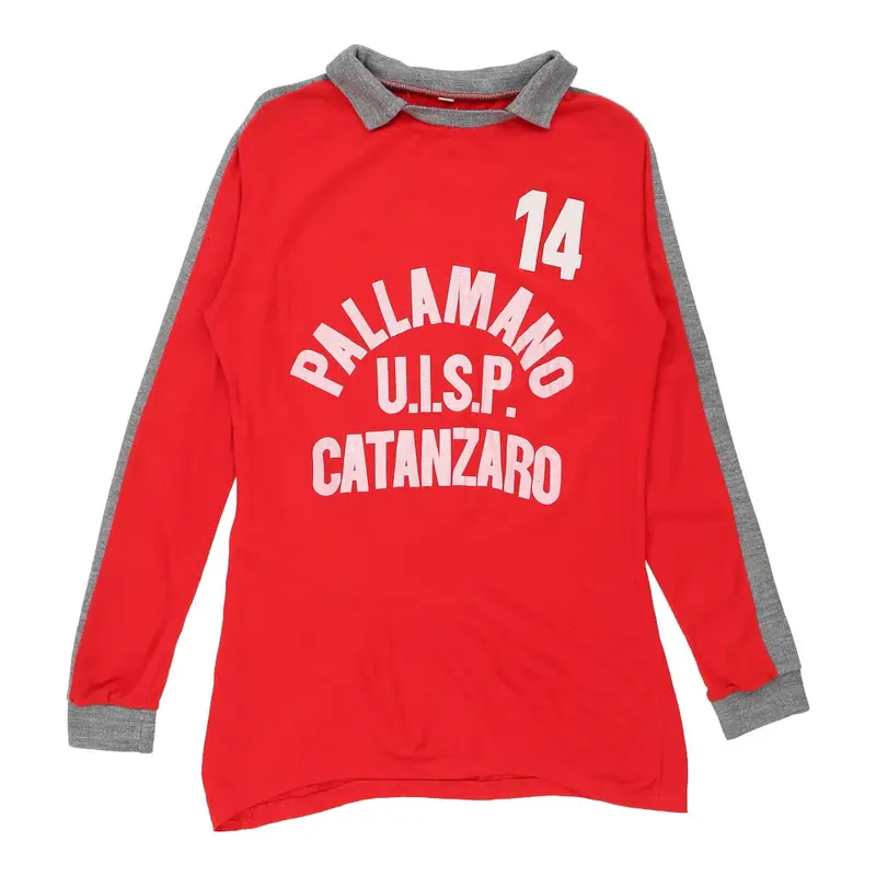 1980s Pallamano Catanzaro Unbranded Jersey - Large Red Cotton