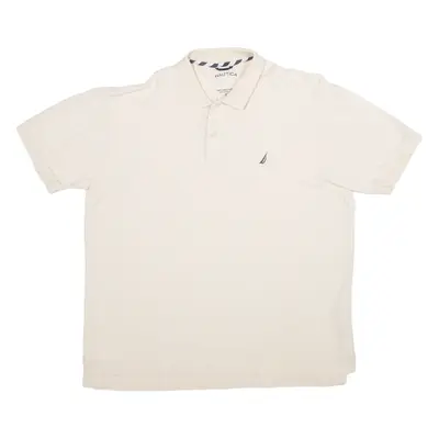 NAUTICA Mens Polo Shirt Cream XL