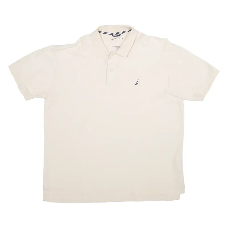 NAUTICA Mens Polo Shirt Cream XL