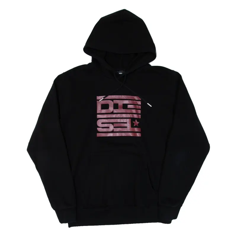 DIESEL Mens Black Hoodie XL