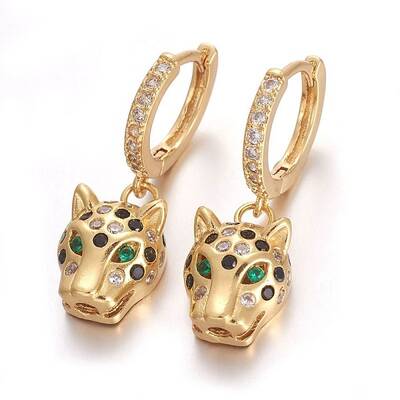 Brass Leverback Earrings
