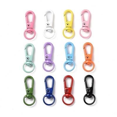 Spray Painted Alloy Swivel Clasps