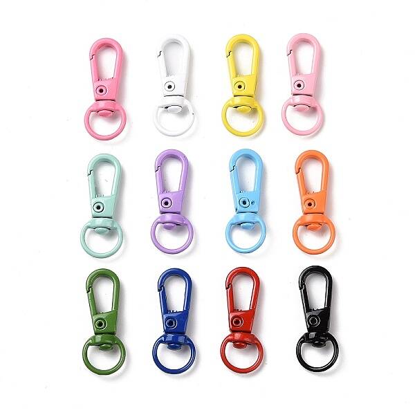 Spray Painted Alloy Swivel Clasps