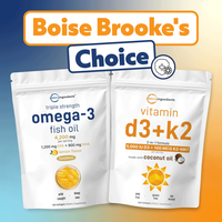 Boise Brooke's Choice Bundle: Vitamin D3K2 5000IU & Omega Fish Oil 120 Softgels