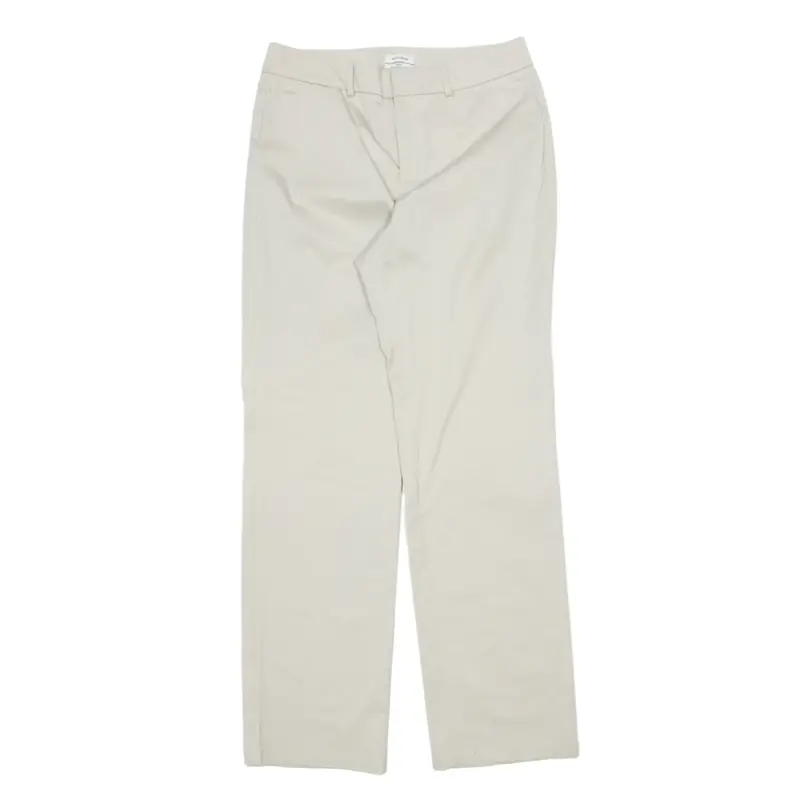 DOCKERS Ideal Fit Trousers Cream Regular Straight Womens W30 L32
