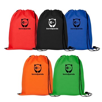 75 Custom Non Woven Drawstring Backpack - Recyclable & Reinforced