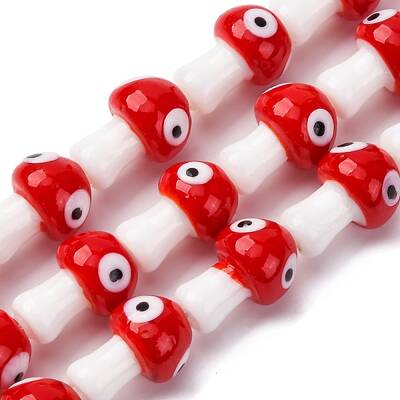 Handmade Evil Eye Lampwork Beads Strands