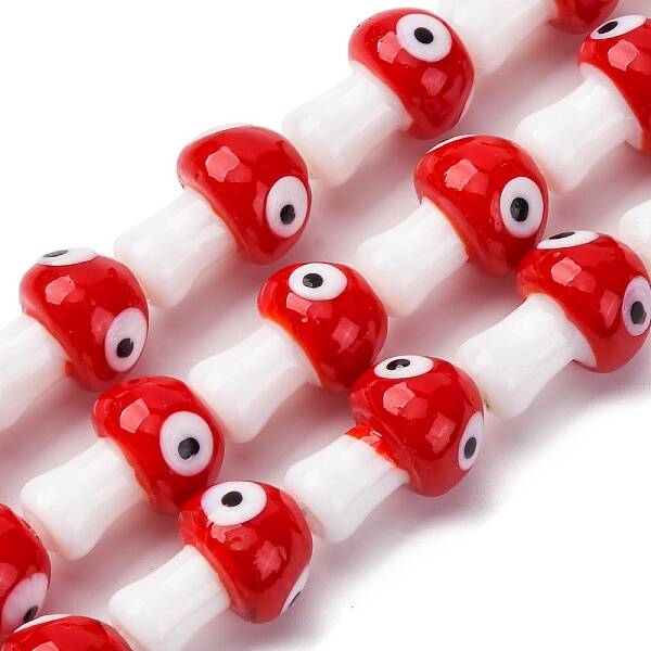 Handmade Evil Eye Lampwork Beads Strands