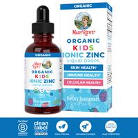 MaryRuth's Organic Kids Zinc Liquid Drops - Immune Support Supplement for Kids - Skin Health - Zinc Sulfate - Vegan - USDA Or...