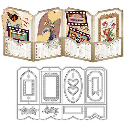 Folding Card Theme Carbon Steel Cutting Dies Stencils