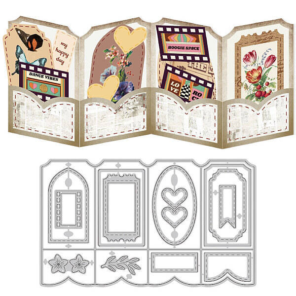 Folding Card Theme Carbon Steel Cutting Dies Stencils