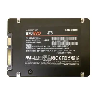 Samsung MZ-75E4T0 | 850 EVO Series 4TB 2.5-inch 6GB/s SATA 4GB Cache V-NAND 3bit MLC Solid State Drive