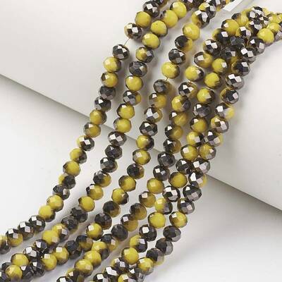 Electroplate Opaque Glass Beads Strands