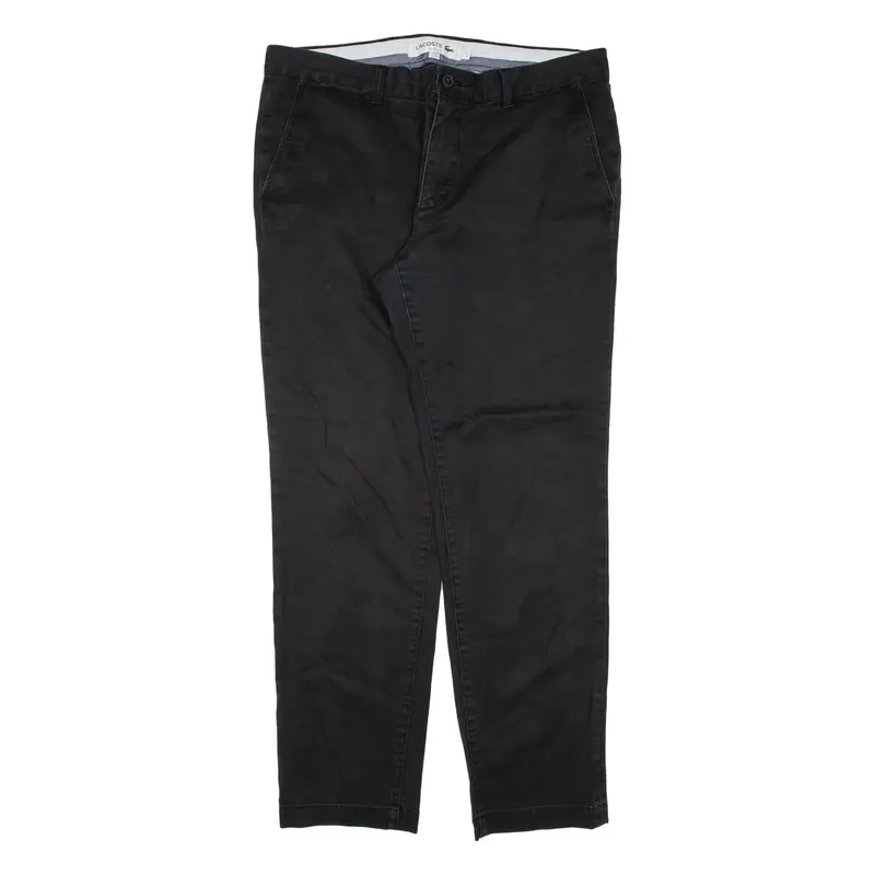 LACOSTE Mens Trousers Black Regular Tapered W38 L32