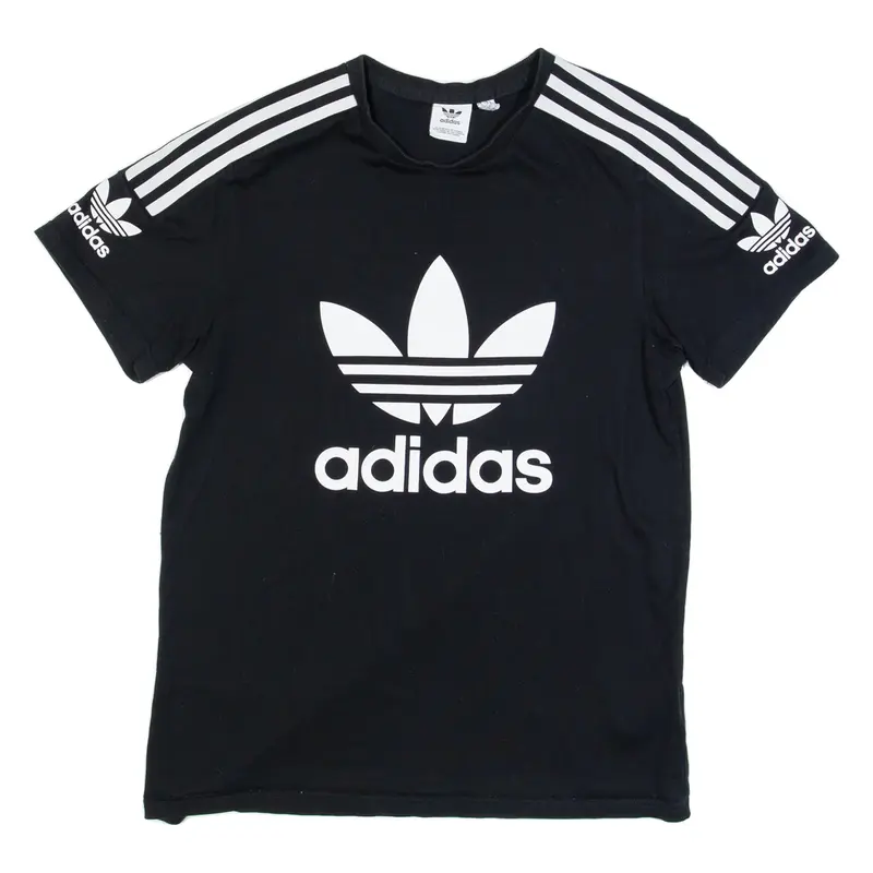 ADIDAS ORIGINALS Womens T-Shirt Black UK 6