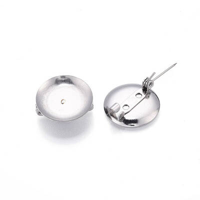 304 Stainless Steel Brooch Cabochon Settings