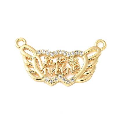 Brass Micro Pave Clear Cubic Zirconia Links