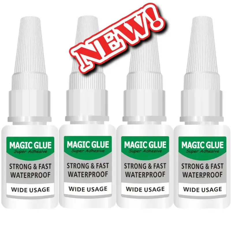 4pcs Magic Glue Super Adhesive Gel Control, Clear, Crazy, Metal, Nail, Cyanoacrylate Adhesive Instant Glue, Quick Dry Plastic...