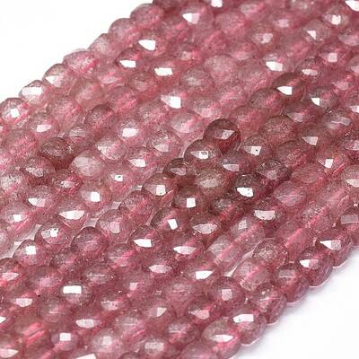 Natural Strawberry Quartz Beads Strands